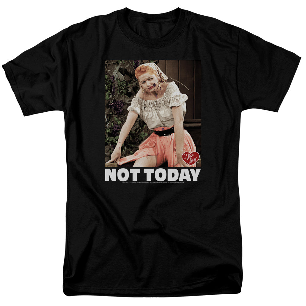 I Love Lucy Not Today Mens T Shirt Black Officially Licensed