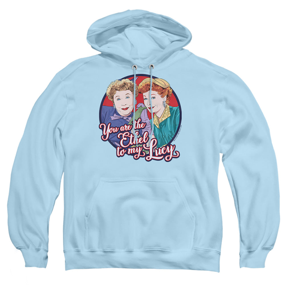 I Love Lucy Ethel To My Lucy Mens Hoodie Light Blue Officially Licensed