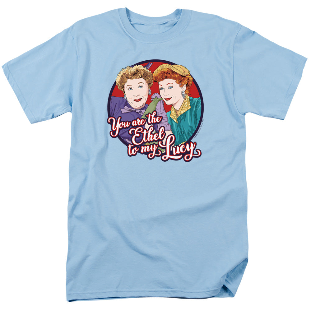 I Love Lucy Ethel To My Lucy Mens T Shirt Light Blue Officially Licensed