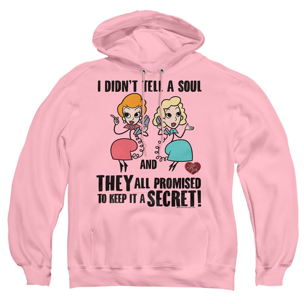 I Love Lucy Gossip Promises Mens Hoodie Pink Officially Licensed
