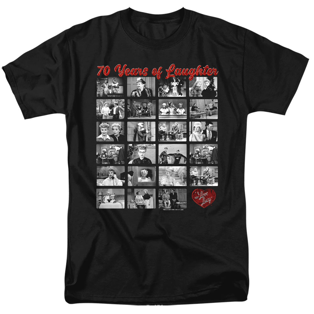 I Love Lucy Film Strip Mens T Shirt Black Officially Licensed