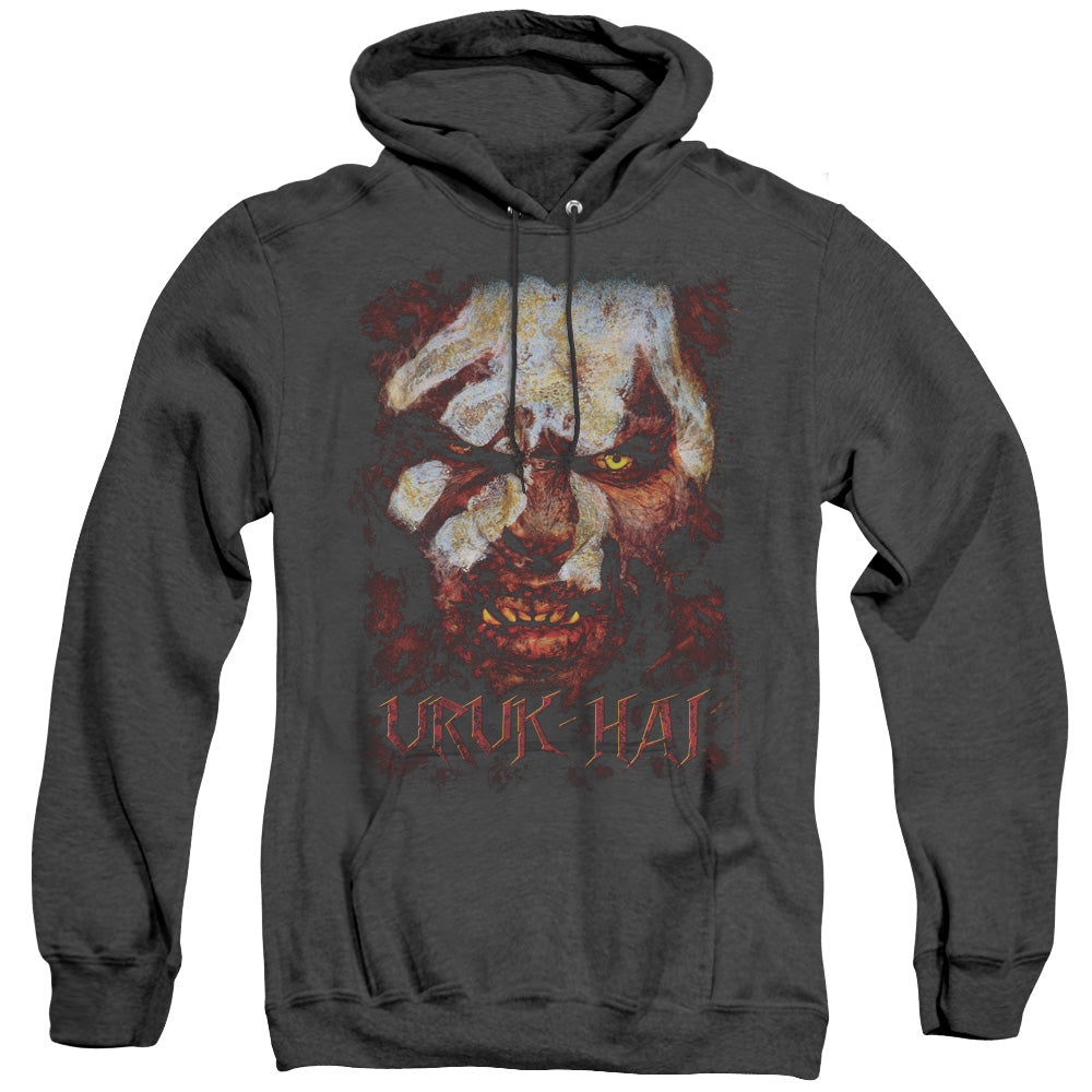 Lord of the Rings Uruk Hai Mens Heather Hoodie Black Officially Licensed