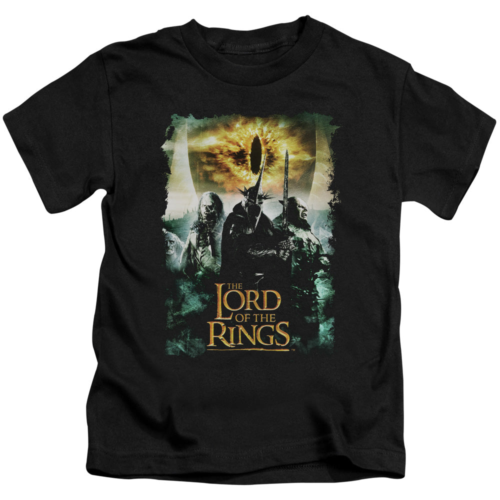 Lord Of The Rings Villain Group Juvenile Kids Youth T Shirt Black Officially Licensed
