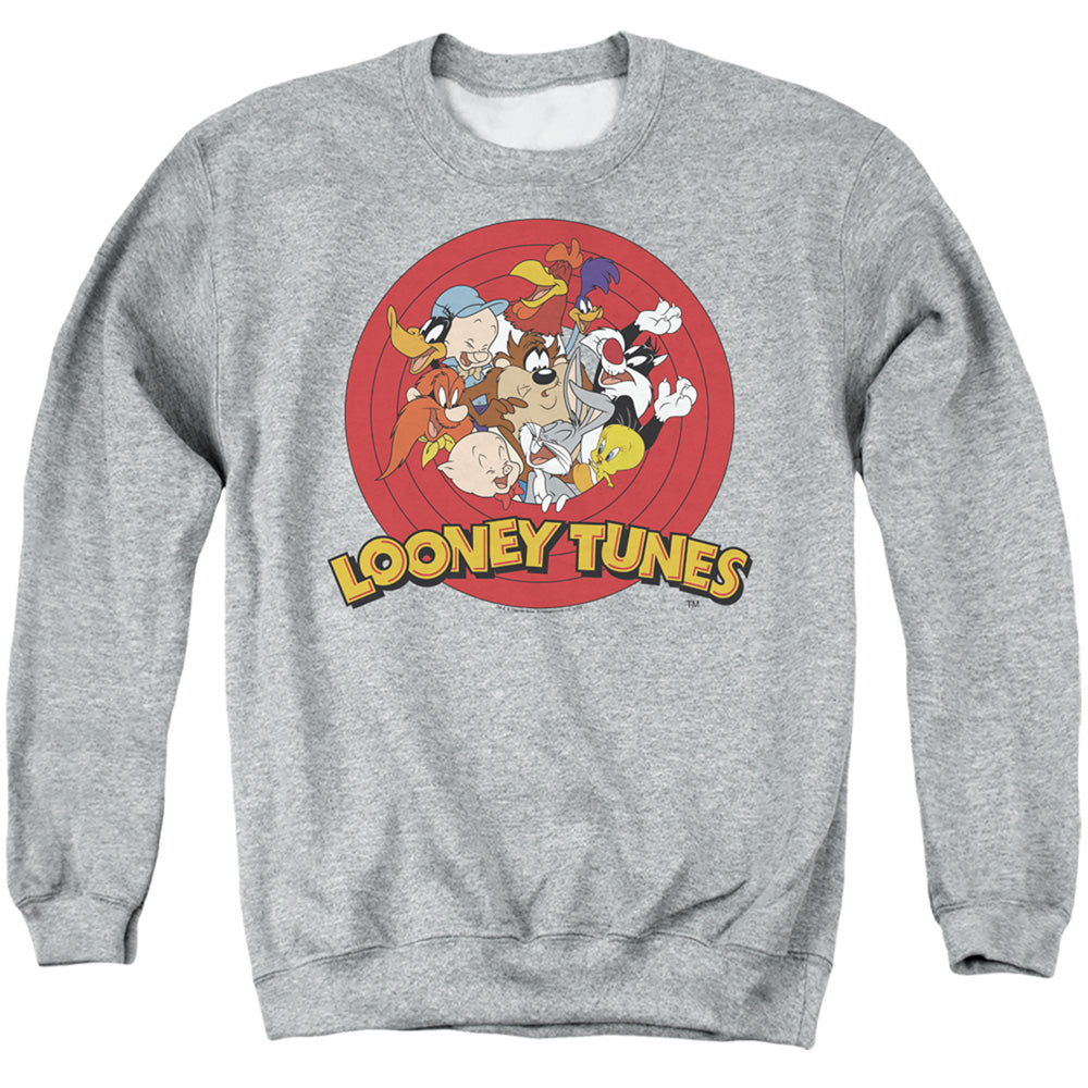 Looney Tunes Group Mens Crewneck Sweatshirt Athletic Heather Officially Licensed