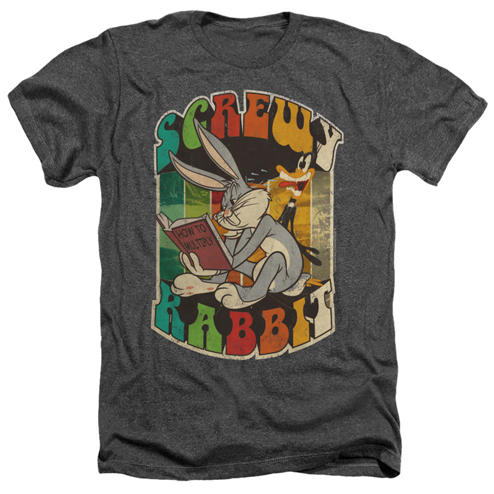 Looney Tunes Screwy Rabbit Heather Mens T Shirt Charcoal Officially Licensed