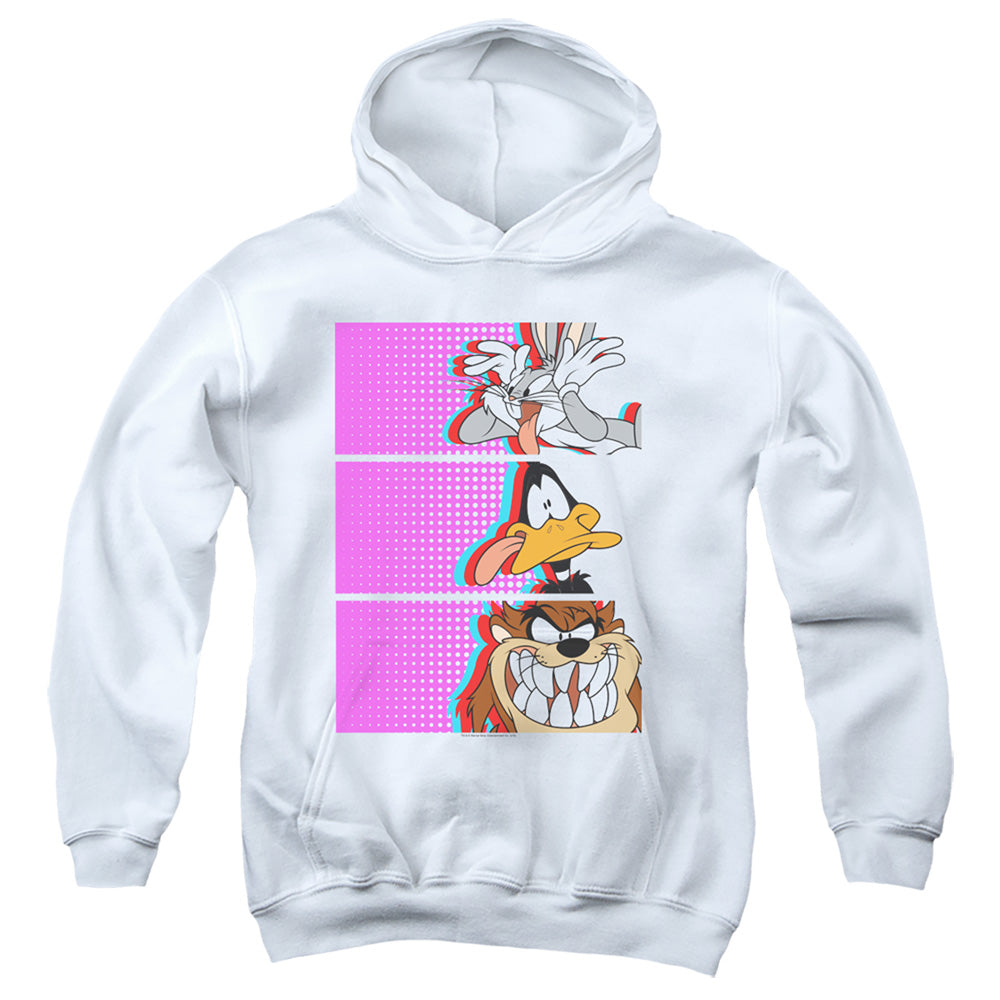 Looney Tunes Tiles Kids Youth Hoodie White Officially Licensed