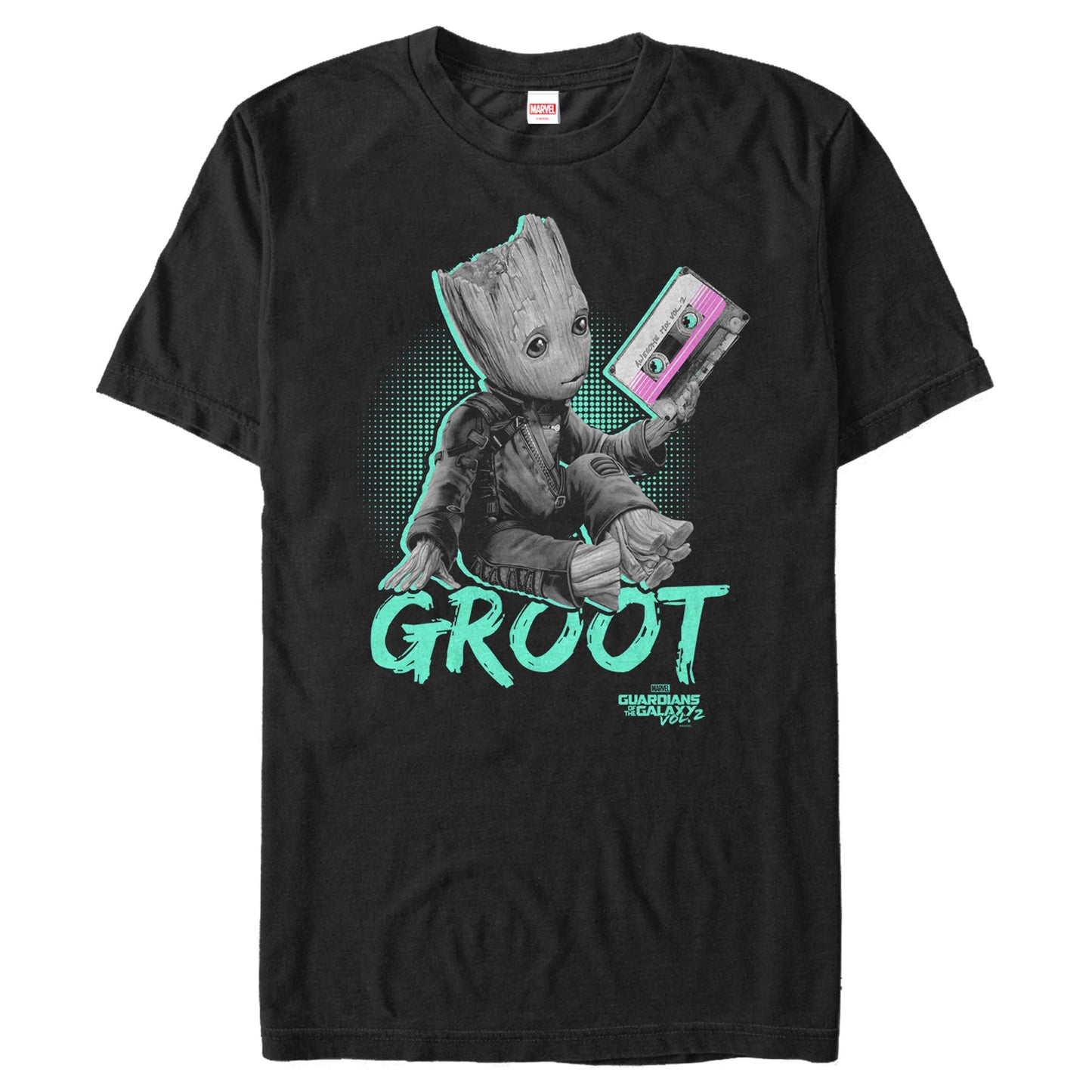 Marvel Neon Baby Groot Mens T Shirt