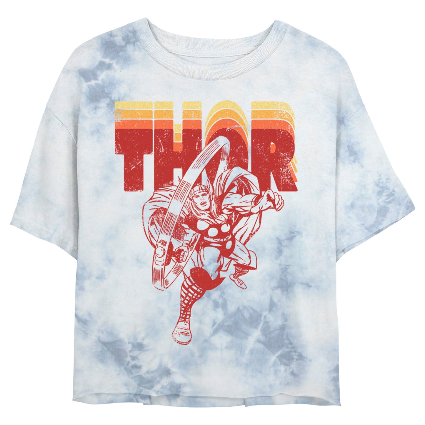 Marvel Thor Retro Bombard Junior's Tie-Dye T Shirt