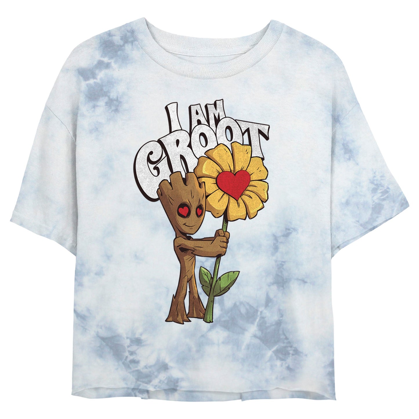 Marvel Mine Groot Bombard Junior's Tie-Dye T Shirt