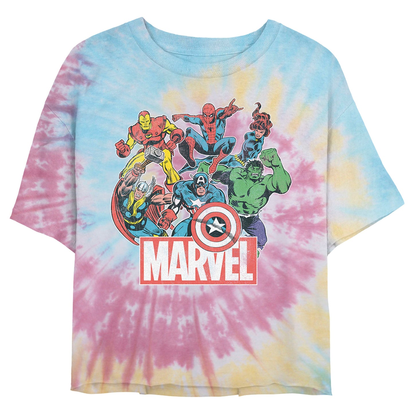 Marvel Heroes of Today Junior's Tie-Dye Swirl T Shirt