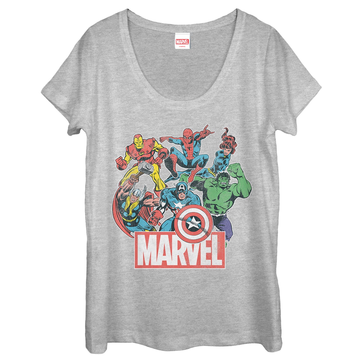Marvel Heroes of Today Scoop Neck Womens T Shirt