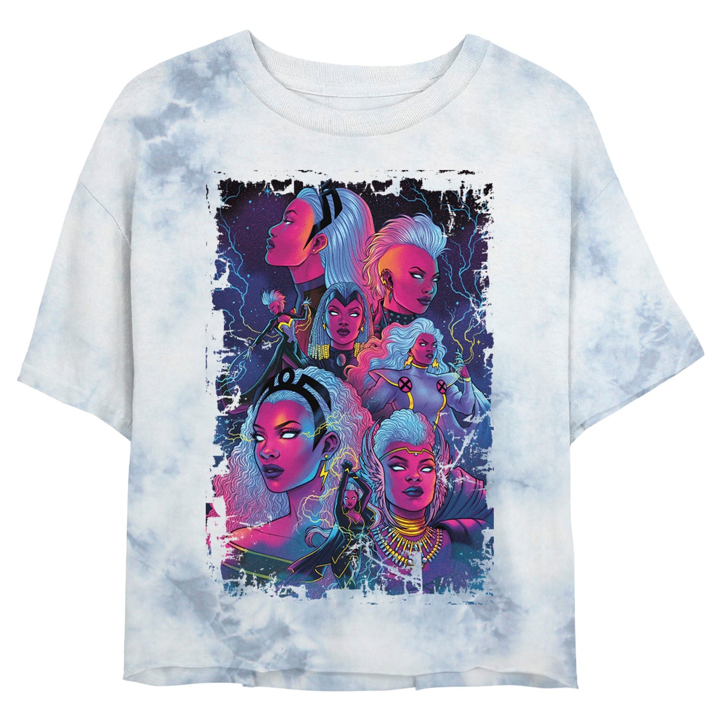 Marvel Visions of Storm Bombard Junior's Tie-Dye T Shirt