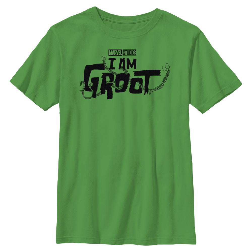 Marvel Groot Black Logo Boys Kids T Shirt
