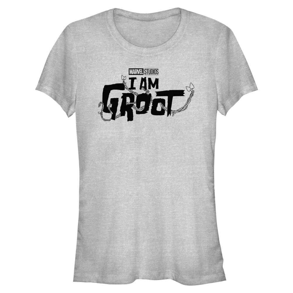 Marvel Groot Black Logo Juniors T Shirt