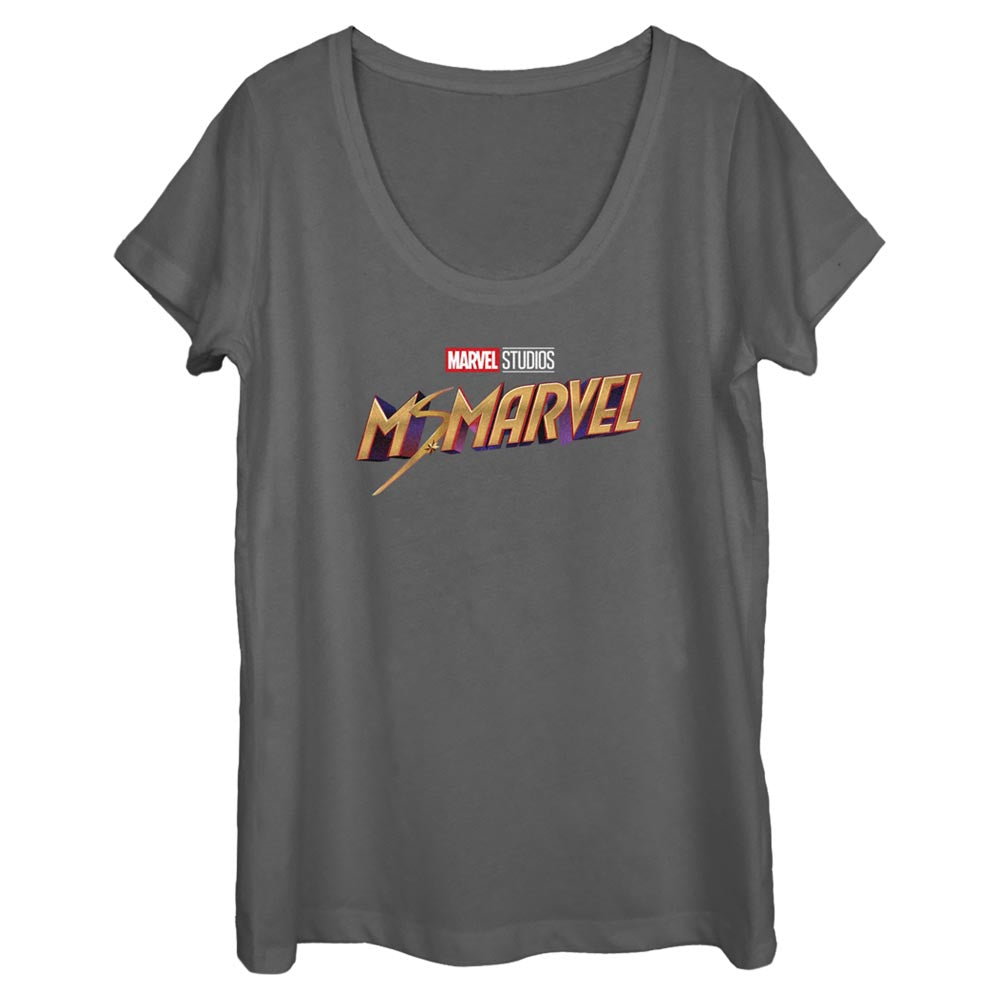 Marvel Classic Logo Scoop Neck Womens T Shirt