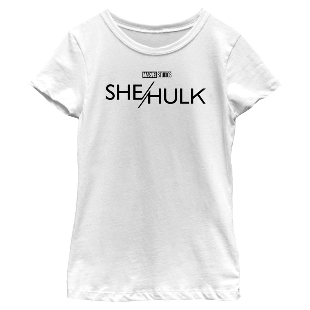 Marvel She Hulk Black Logo Kids Youth Girls T Shirt