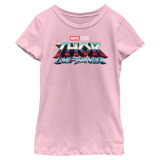 Marvel Thunder Logo Girls Kids T Shirt