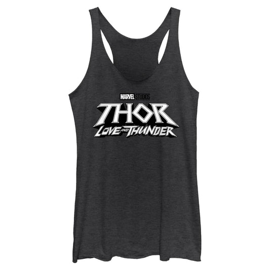 Marvel White Logo Juniors Tank Top Shirt