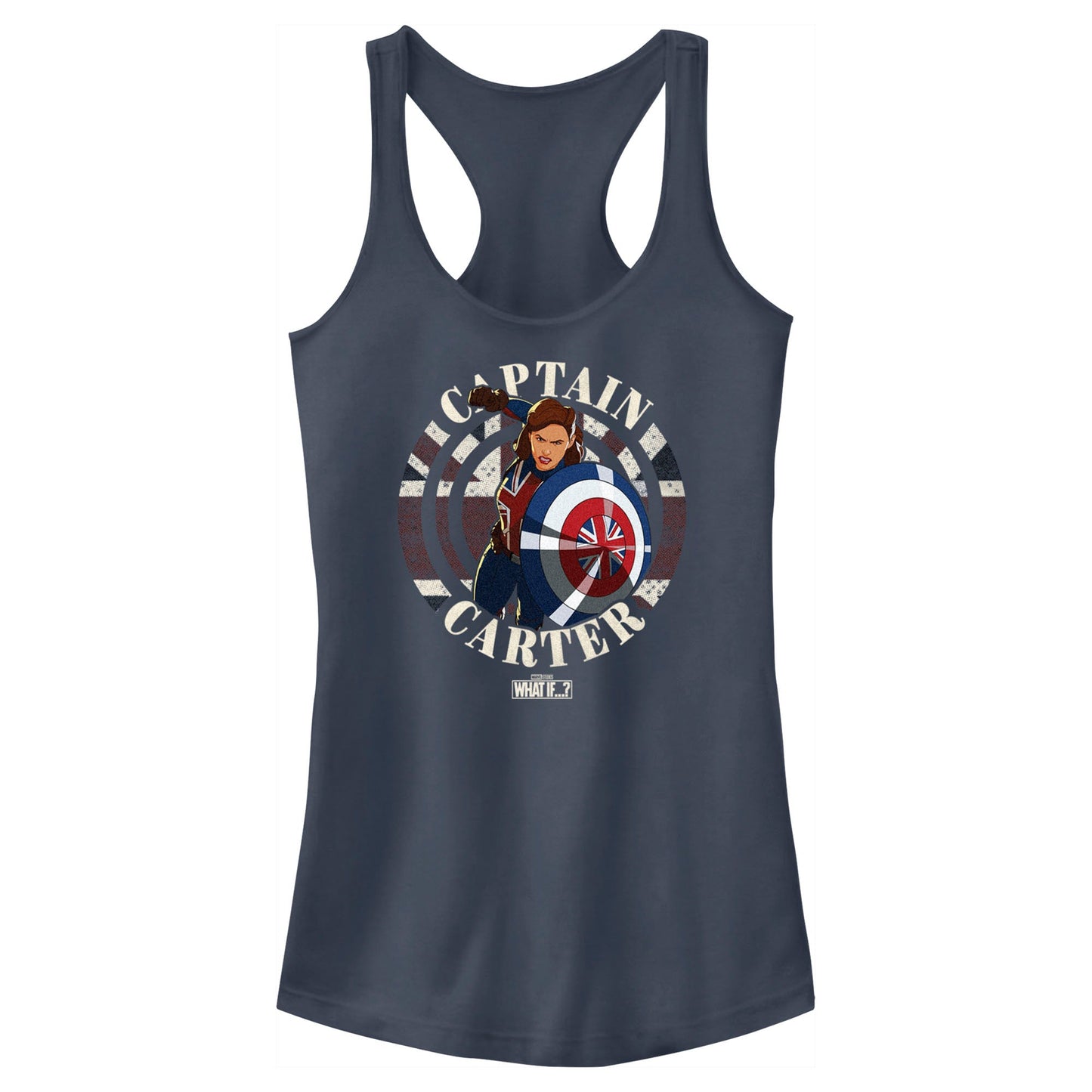 Marvel Carter Stamp Womens Junior's Tank Top Shirt