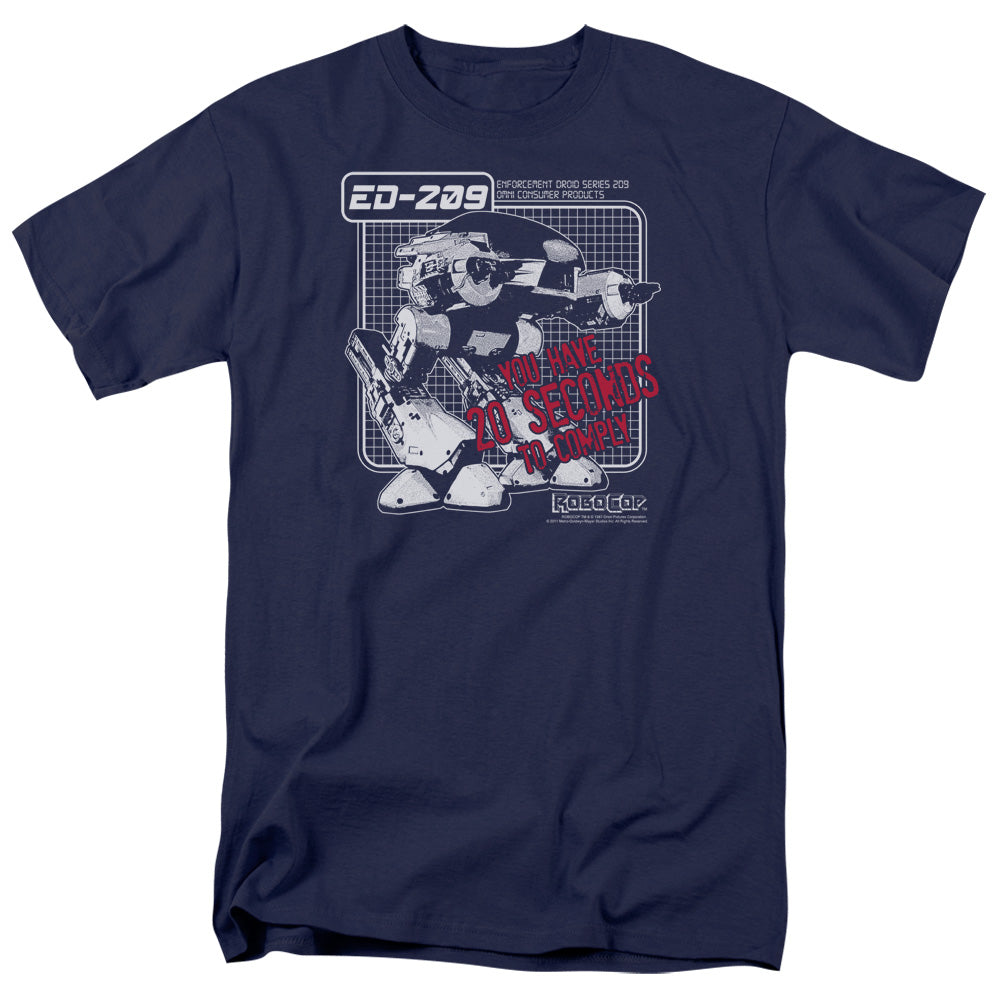 Robocop Ed 209 Mens T Shirt Navy Officially Licensed