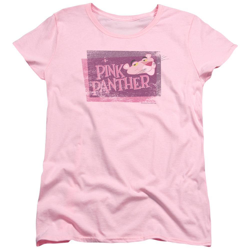 Pink Panther Distressed Womens T Shirt Pink Officially Licensed