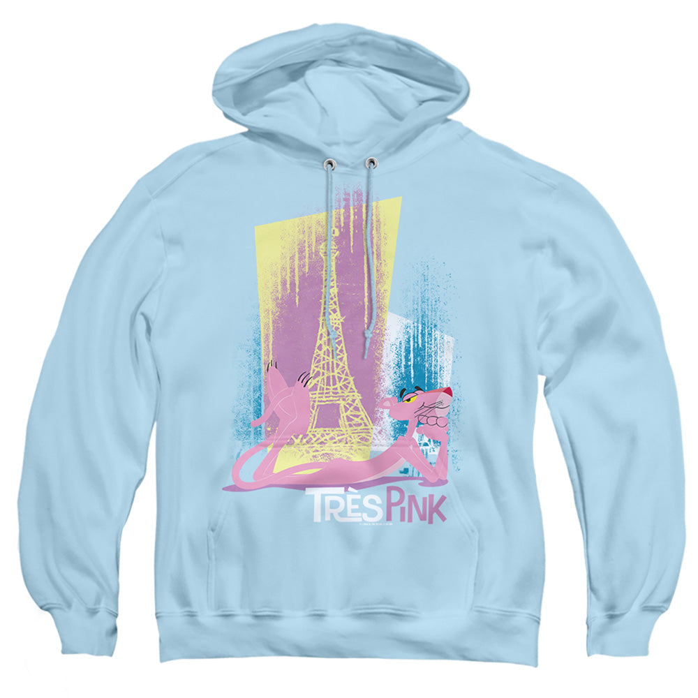 Pink Panther Tres Pink Mens Hoodie Light Blue Officially Licensed