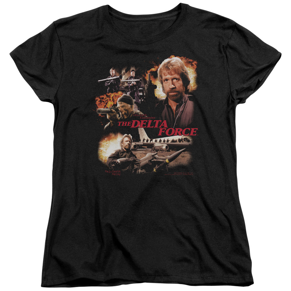 Delta Force Action Pack Womens T Shirt Black Officially Licensed
