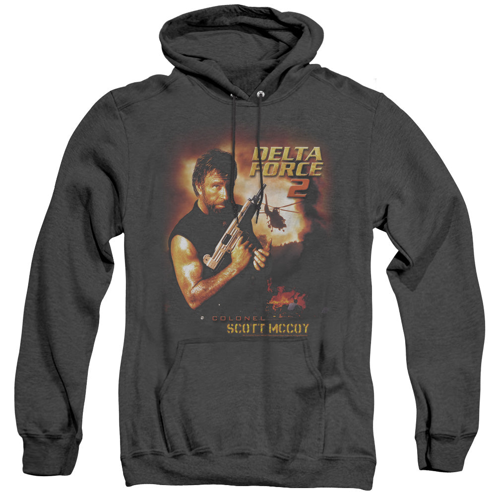 Delta Force Delta Force 2 Heather Mens Hoodie Black Officially Licensed