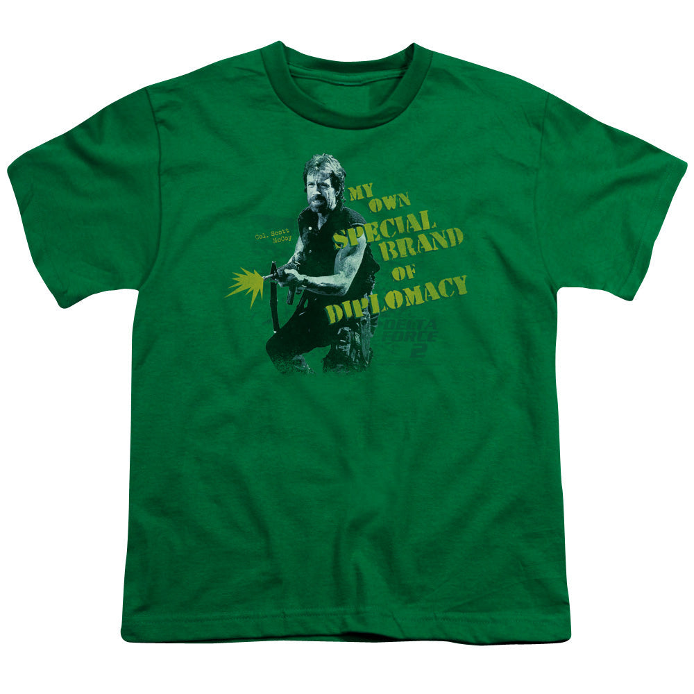 Delta Force 2 Special Diplomacy Kids Youth T Shirt Kelly Green Officially Licensed