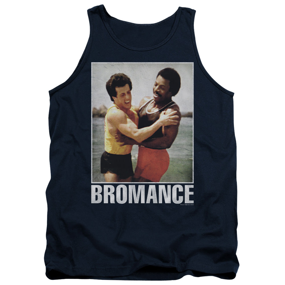 Rocky Bromance Mens Tank Top Shirt Navy Blue Officially Licensed