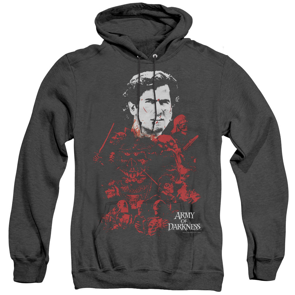 Mgm Army Of Darkness Pile Of Baddies Mens Heather Hoodie Black Officially Licensed