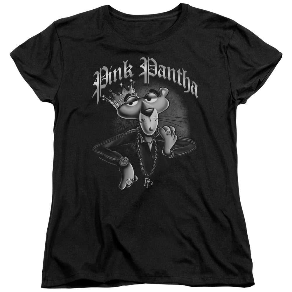 Pink Panther Pink Pantha Womens T Shirt Black Officially Licensed