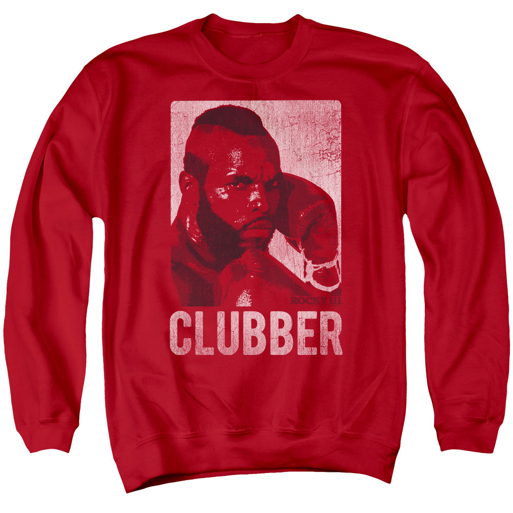 Rocky Iii Clubber Lang Mens Crewneck Sweatshirt Red Officially Licensed