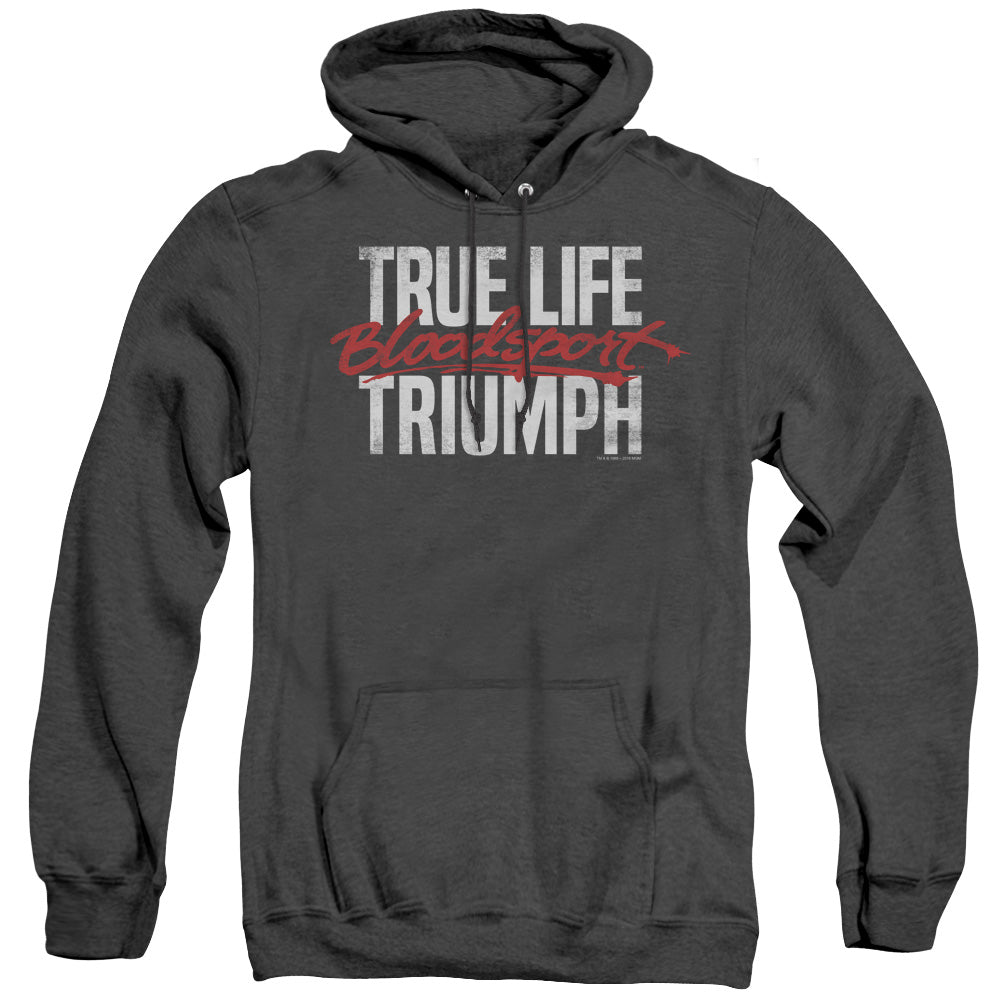 Bloodsport True Story Heather Mens Hoodie Black Officially Licensed