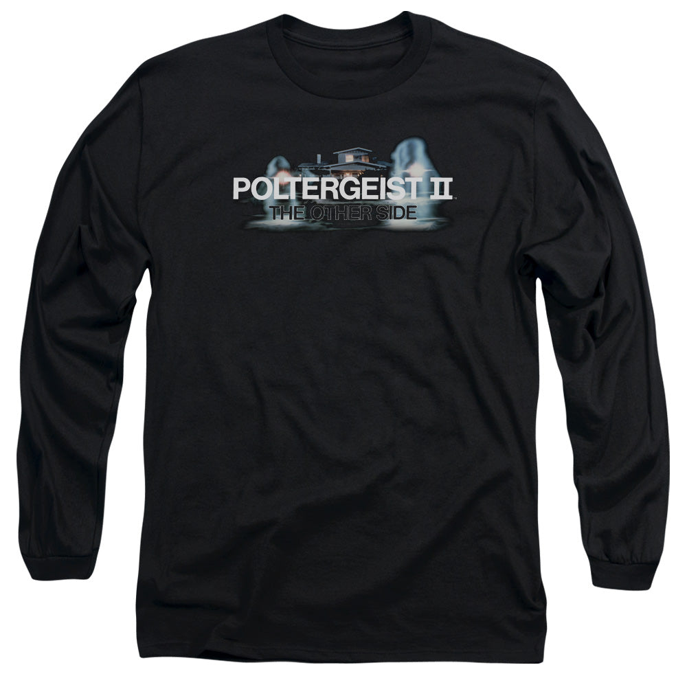 Poltergeist Ii Logo Mens Long Sleeve Shirt Black Officially Licensed