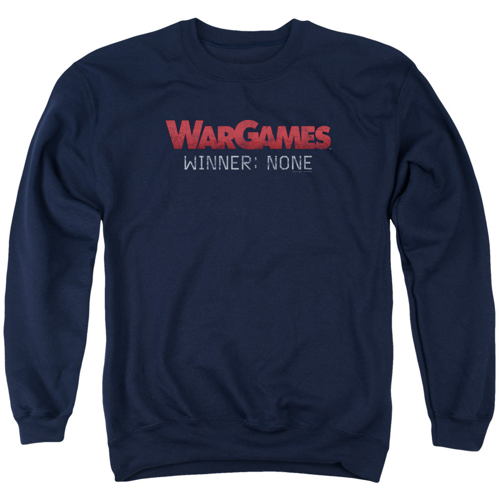 Wargames No Winners Mens Crewneck Sweatshirt Navy Officially Licensed