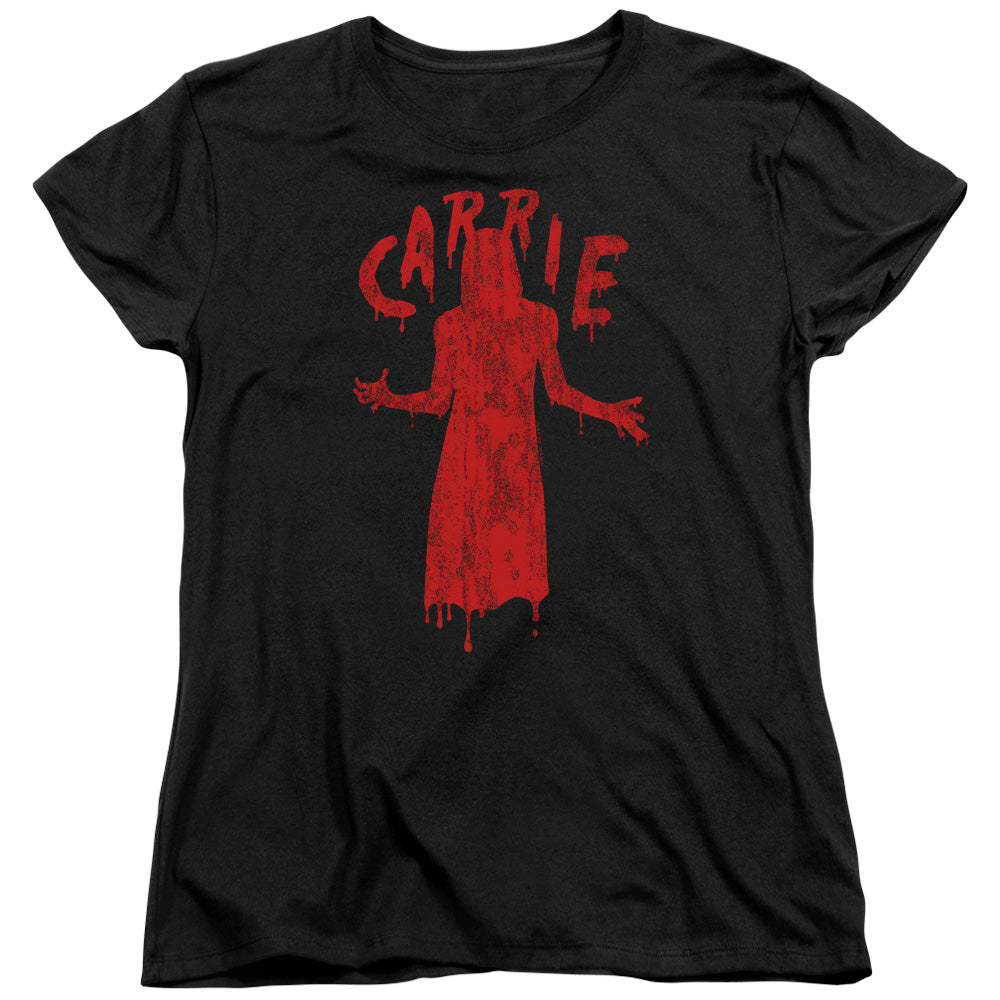Carrie Silhouette Womens T Shirt Black Officially Licensed