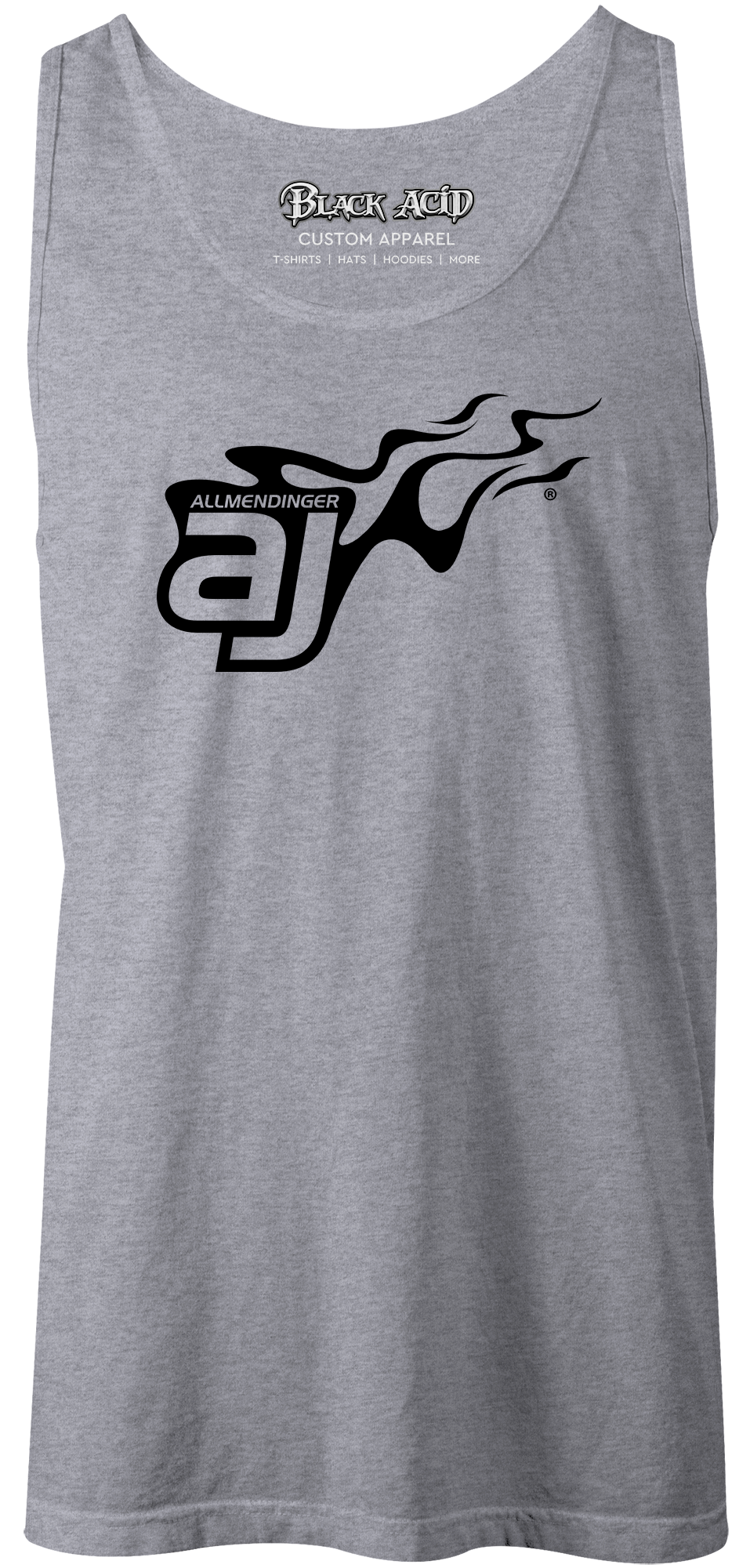 AJ Allmendinger - Men's Tank Black Flame Logo