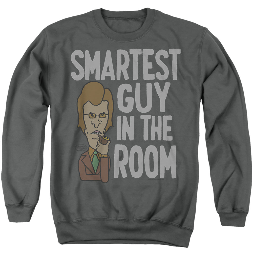 Mtv Smartest Guy In The Room Mens Crewneck Sweatshirt Charcoal Officially Licensed