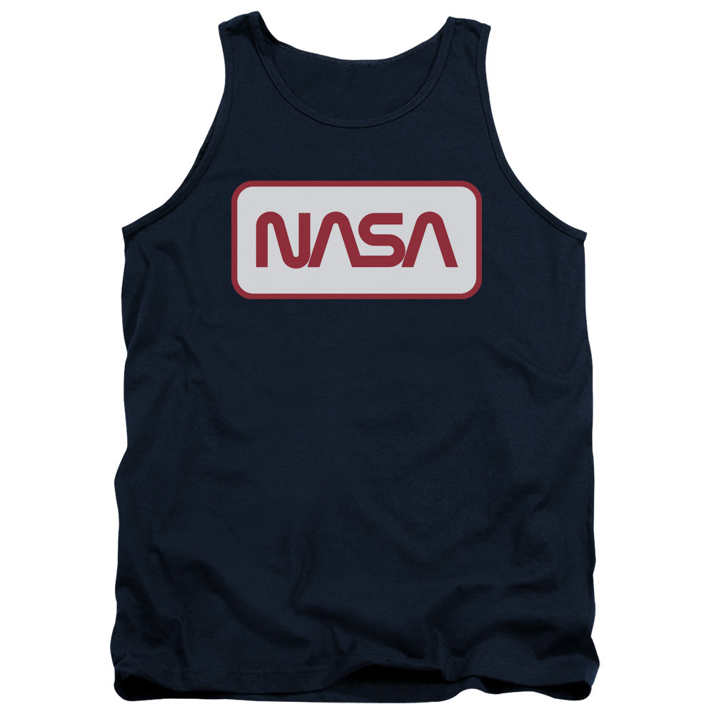 Nasa Rectangular Logo Mens Tank Top Shirt Navy Officially Licensed