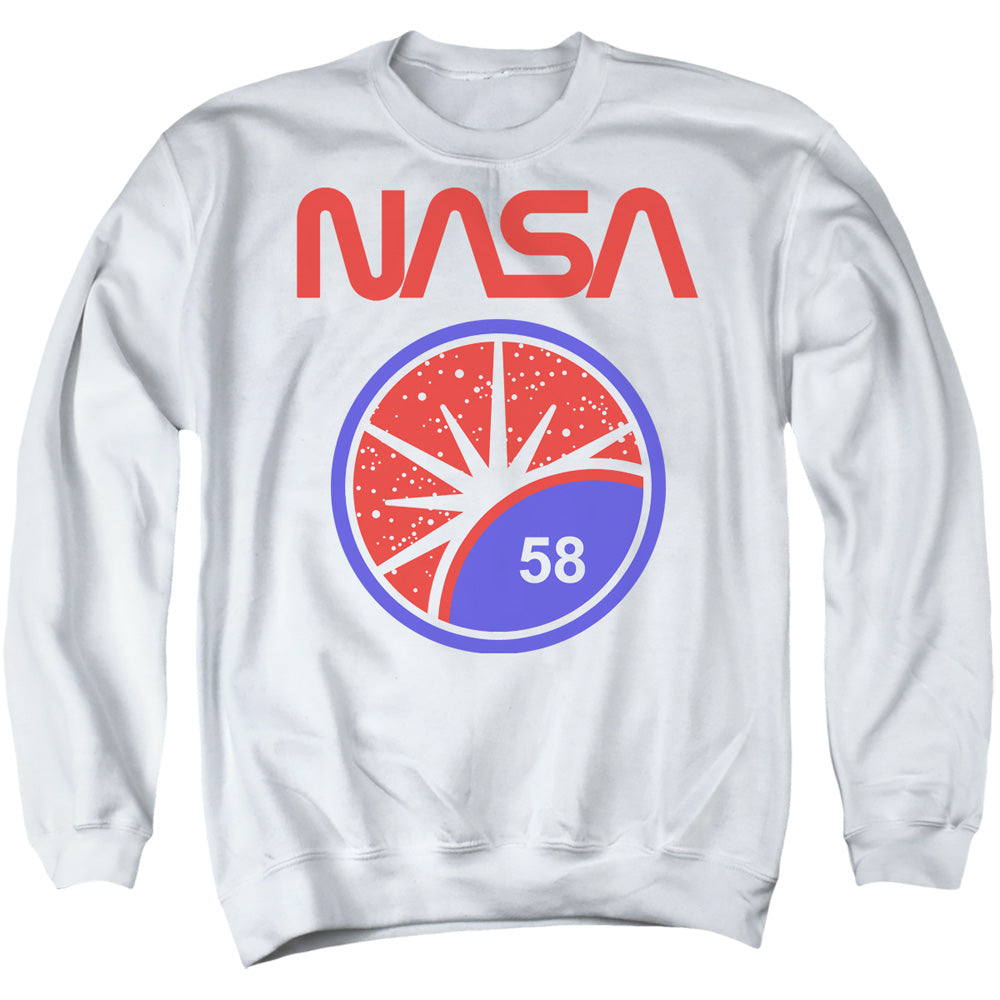 Nasa Stars Mens Crewneck Sweatshirt White Officially Licensed