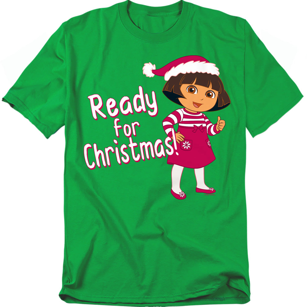 Dora The Explorer Dora Ready For The Holidays Mens T Shirt Kelly Green Officially Licensed