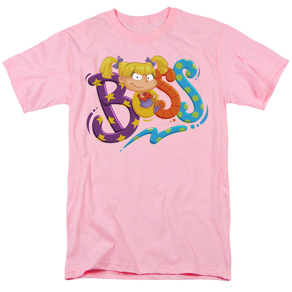 Rugrats Angelica Is Boss Mens T Shirt Pink