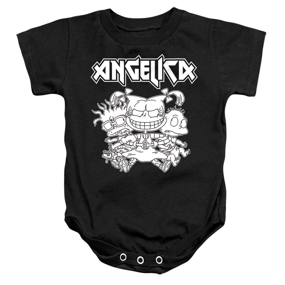 Rugrats Angelica Pickles Rocks Infant Baby Snapsuit Black Officially Licensed