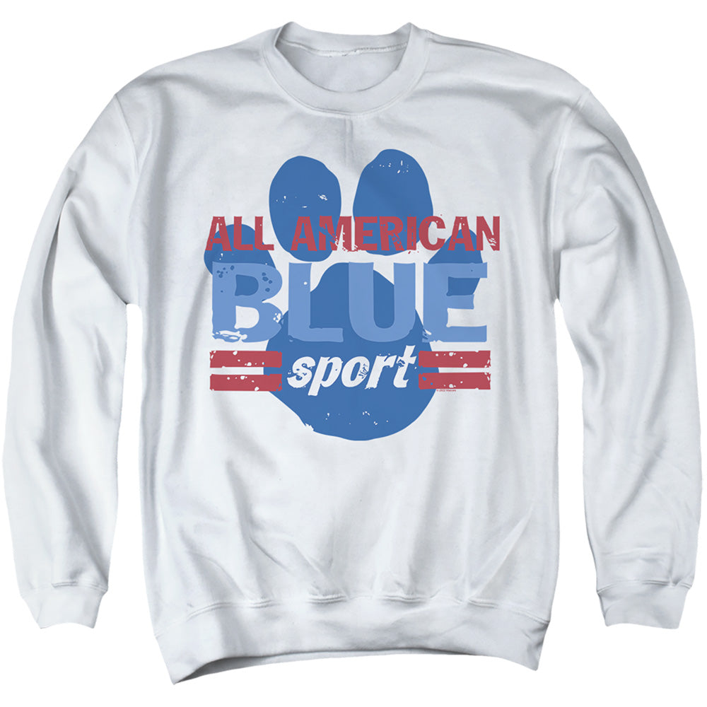 Blue’S Clues (Classic) All American Sport Mens Crewneck Sweatshirt White Officially Licensed