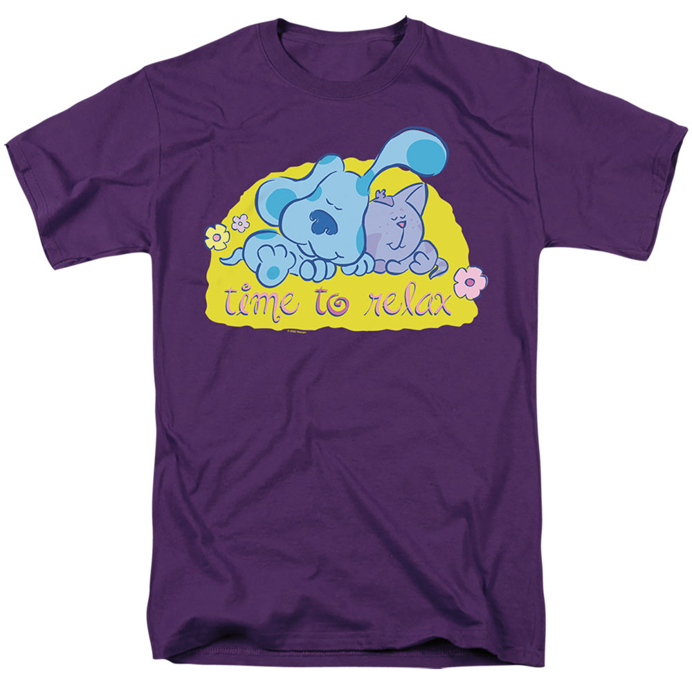BlueÕS Clues (Classic) Time To Relax Mens T Shirt Purple Officially Licensed