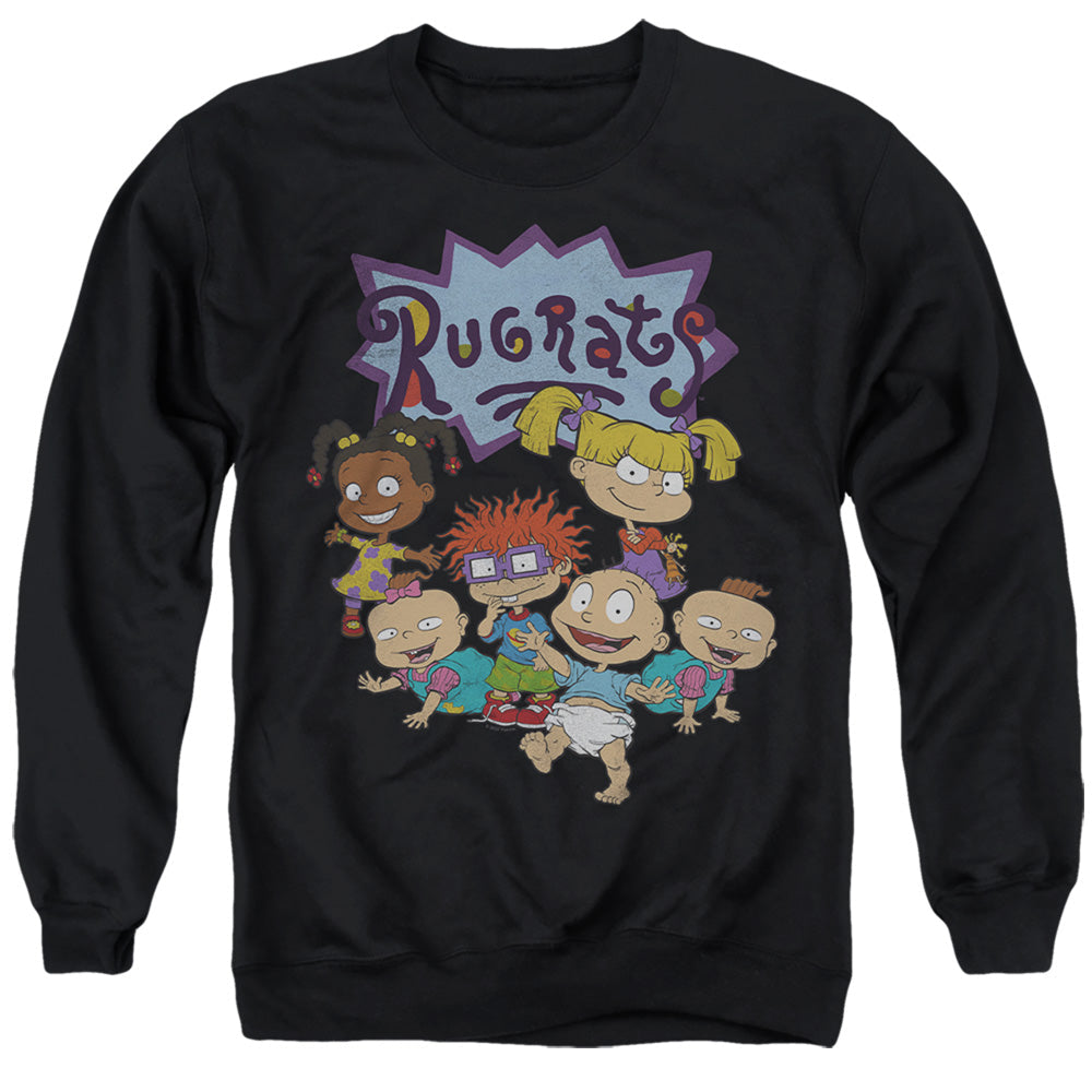 Rugrats Rugrats Group Mens Crewneck Sweatshirt Black Officially Licensed