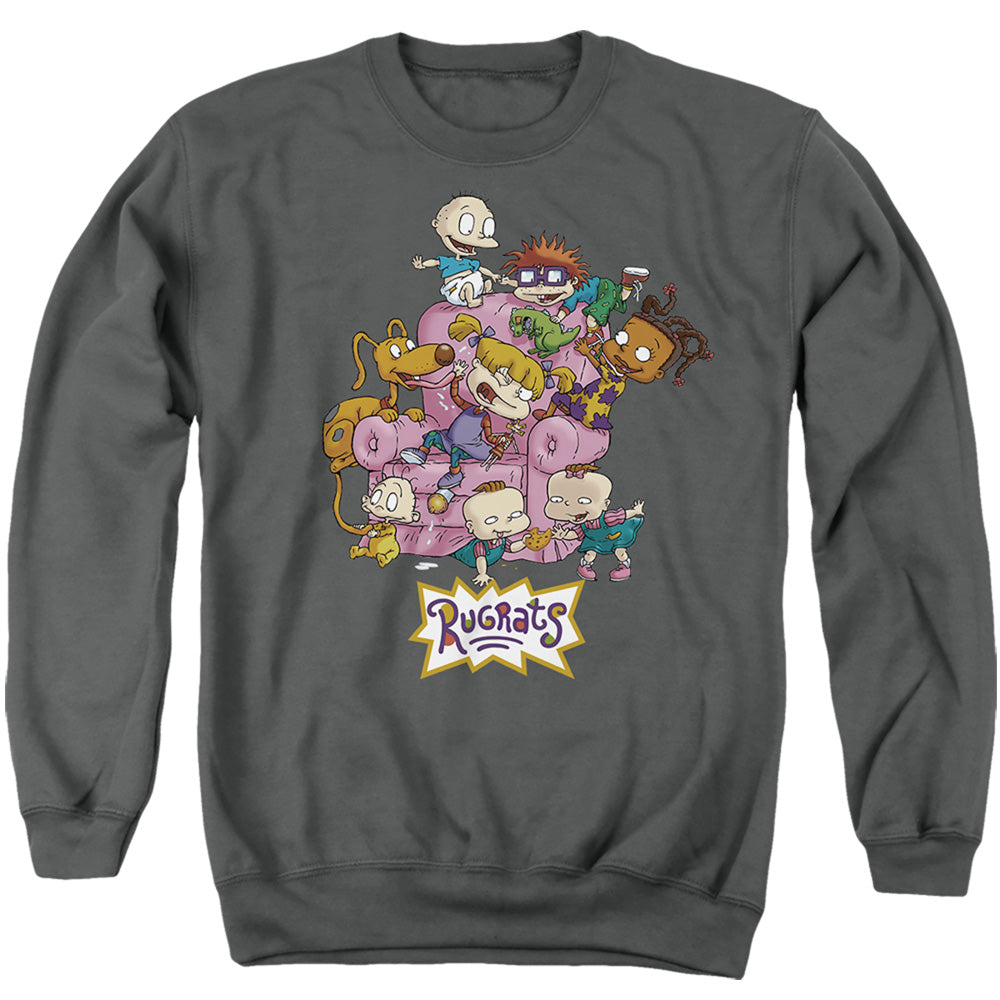 Rugrats Rugrats Chair Mens Crewneck Sweatshirt Charcoal Officially Licensed