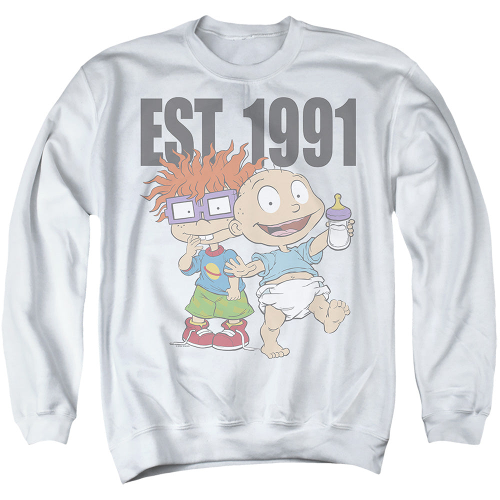 Rugrats Est 1991 Mens Crewneck Sweatshirt White Officially Licensed