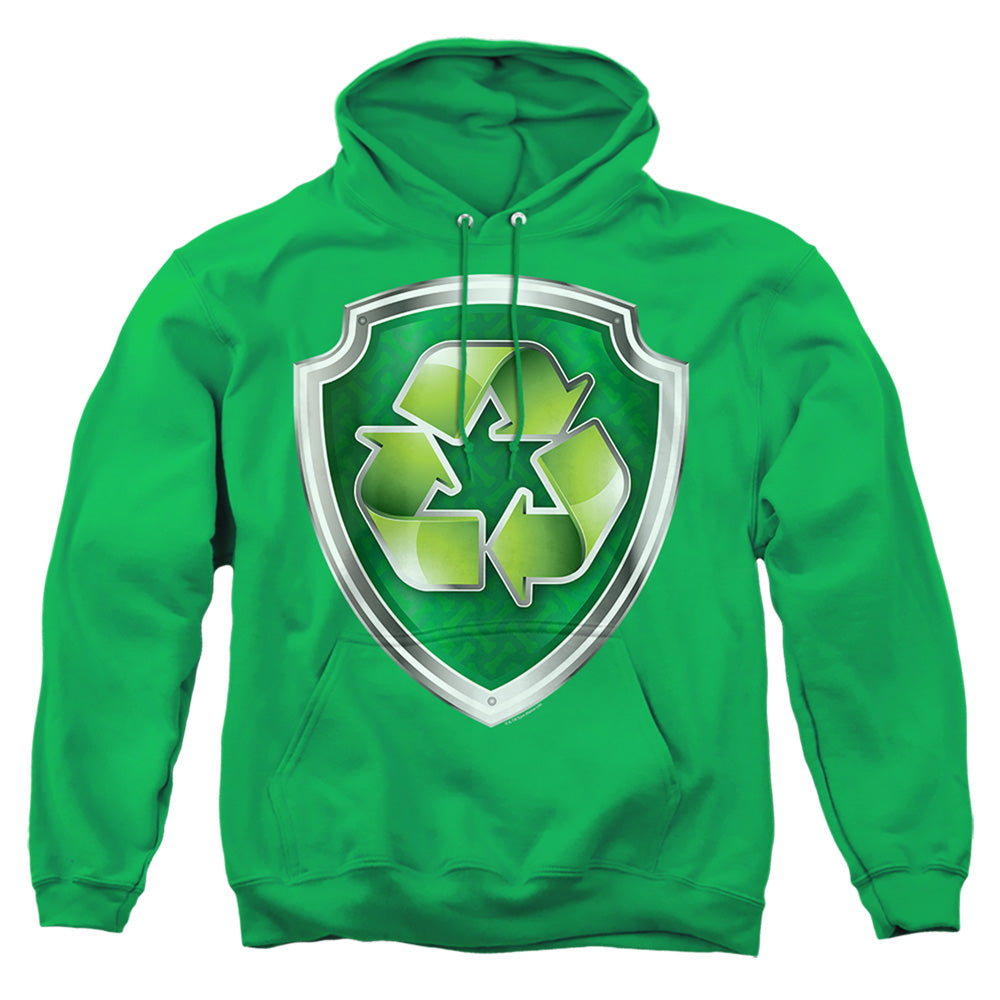 Paw Patrol Rocky Badge Mens Hoodie Kelly Green Officially Licensed